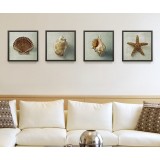 Seashells four-panel murals