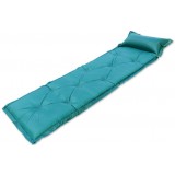 Self-inflating camping mat with pillow