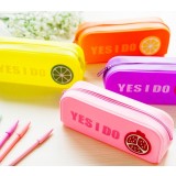 Silicone color large-capacity pencil bag