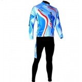 Silicone cushion long-sleeved cycling clothing kit