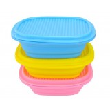 Silicone folding camping lunch box