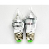 Silver 3-5W E27 2835 SMD LED candle bulb
