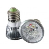 Silver 4W E27 4LED spotlight bulb