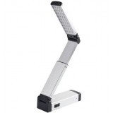 Silver Folding 27 LED Desk Lamp