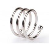 Silver helical napkins ring
