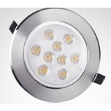 Silver High Power 9-12W 12V LED ceiling lights