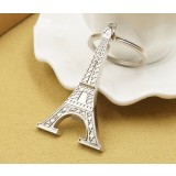 Silver iron tower keychain