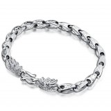Silver men dragon bracelet