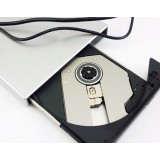 Silver Mobile external drive CD burner DVD drive USB drive