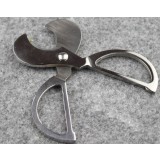Silver stainless steel cigar scissor