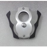Silver stainless steel + plastic cigar cutter