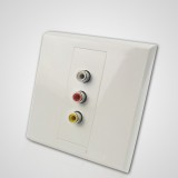 Single AV panel switches and sockets