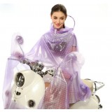 Small dots transparent raincoat for motorcycle