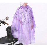 Small dots transparent sleeveless bike raincoat