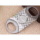 Small Plaid stainless steel cigar cutter