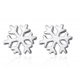 Snowflake earrings in sterling silver