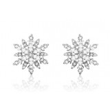 Snowflakes drift down earrings in sterling silver