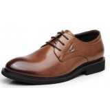 Soft-skinned Men's lacing leather shoes