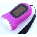 Solar charging + Mini Dynamo led flashlight