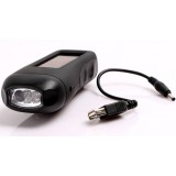 Solar + Dynamo type charging black LED Flashlight