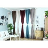 Solid color minimalist linen curtains