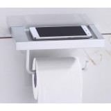 Space aluminum multi-functional roll paper holder