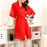 Spring & summer emulation silk chiffon robe