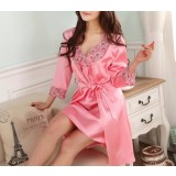 Spring & summer emulation silk nightgown