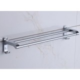 Stainless steel double rod bathroom towels rack