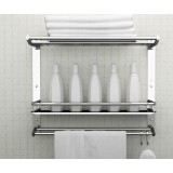 Stainless steel multifunction double layer sundries rack