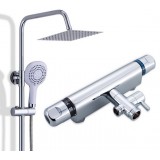 Stainless steel wall-mounted bathroom showerhead set