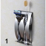 Stainless steel wall-mounted toothbrush holder