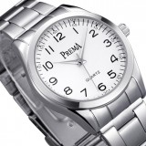 Stainless steel waterproof quartz watch