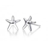 Starfish earrings in sterling silver