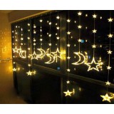 Stars and moon curtains 184 LED holiday lights