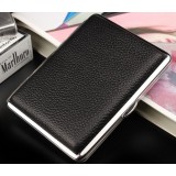 Steel + leather personalized cigarette case