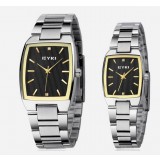 Steel strap square series couple watches