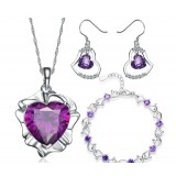 Sterling silver amethyst jewellery sets