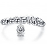 Sterling silver beads Buddha bracelet