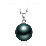 Sterling Silver Black Pearl Necklace