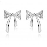 Sterling silver Butterfly Knot women's earrings
