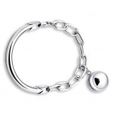 Sterling silver chain ladies bell bracelet