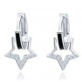 Sterling silver charming stars women's earrings