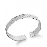 Sterling Silver classic corrugated series Bracelet 