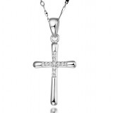 Sterling silver classic cross pendant