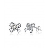 Sterling Silver Crystal Butterfly Earrings