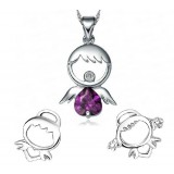 Sterling silver crystal lovely doll jewelry sets