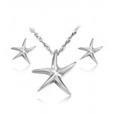 Sterling silver cute sea star jewelry sets