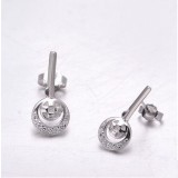 Sterling Silver CZ OL style Earrings