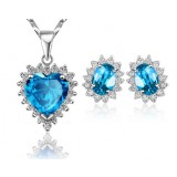 Sterling silver heart of ocean jewelry sets